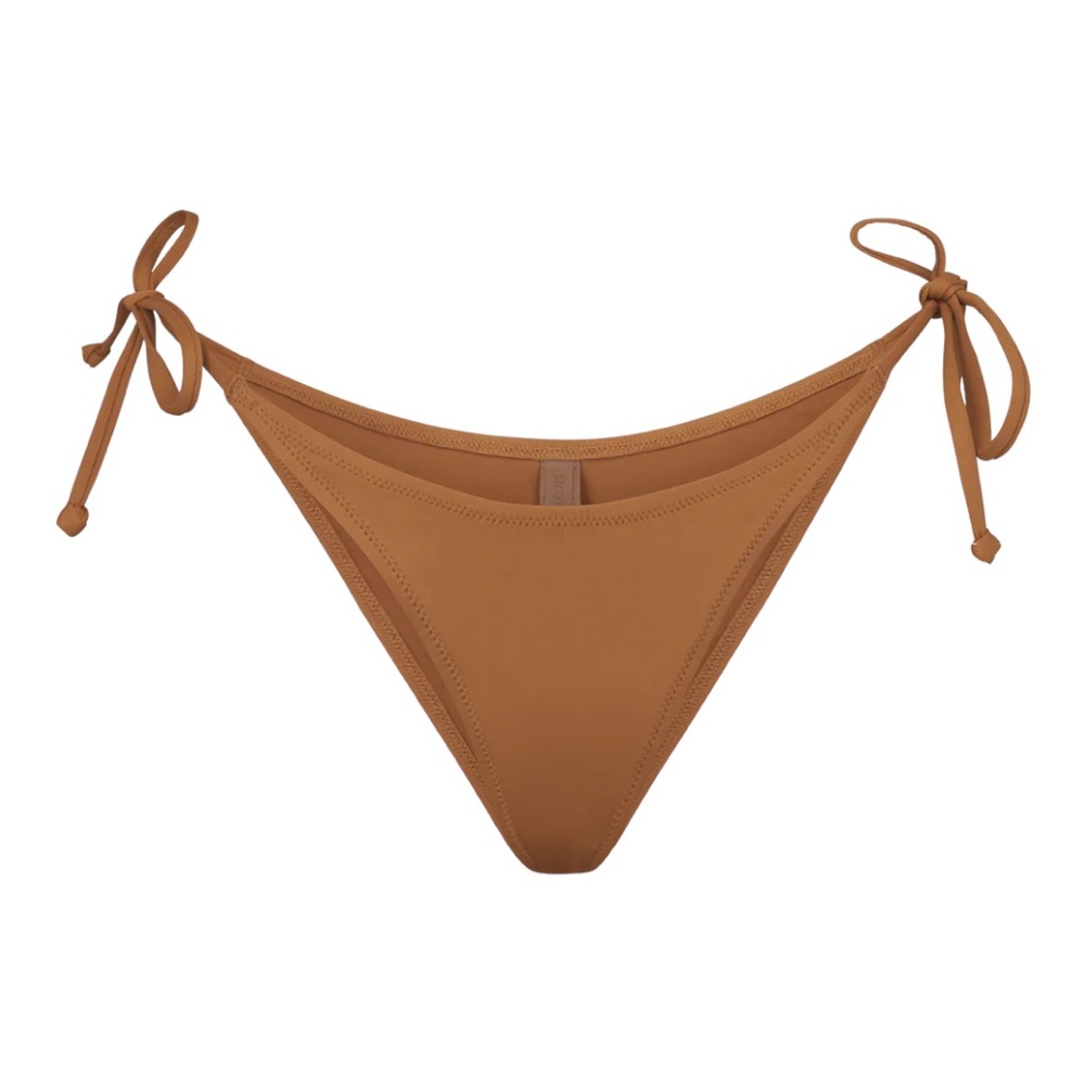 SKIMS Tie-Side Bikini Bottom in Camel Brown